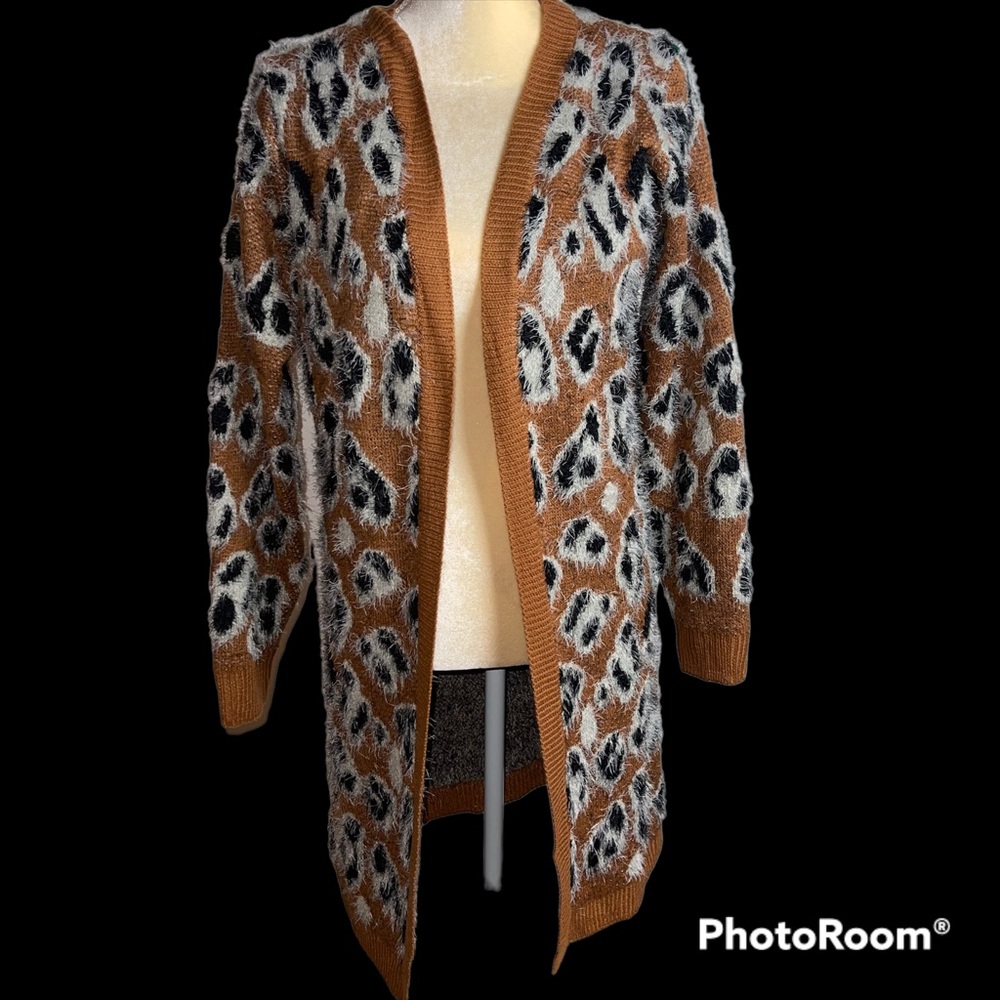 Day trip Leopard design Eyelas Cardigan sweater